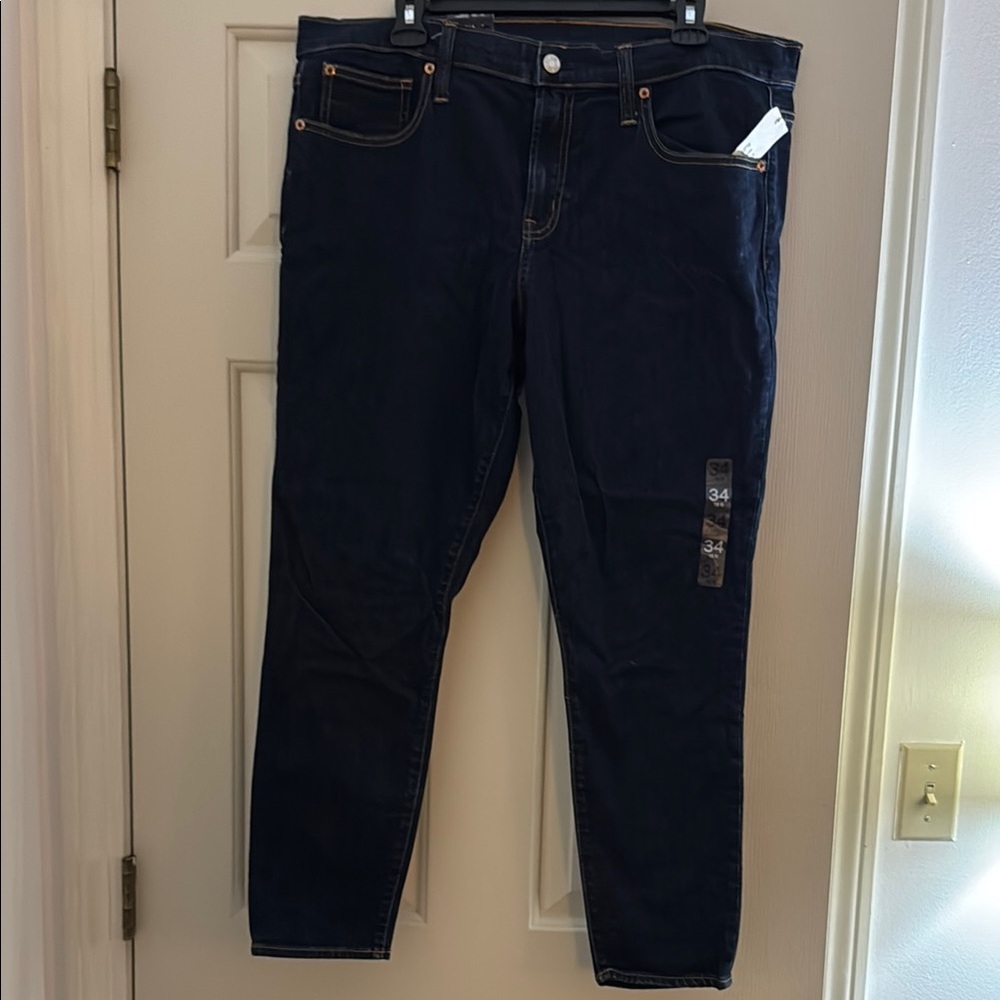 GAP Dark Blue mid rise skinny stretch jeans